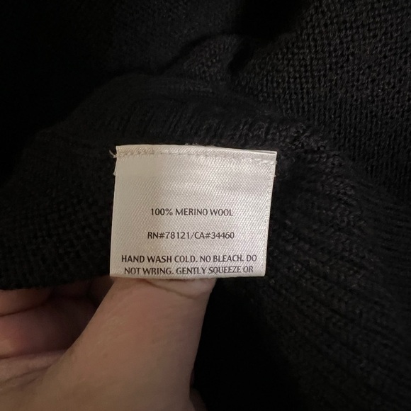 Eileen Fisher brown merino wool turtle neck poncho shawl - Picture 3 of 3